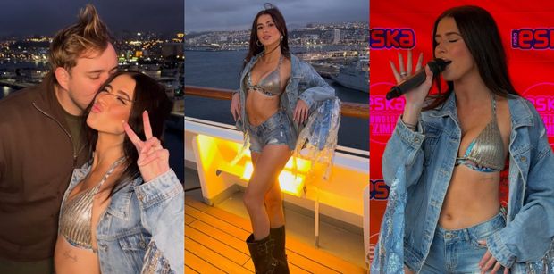 Roksana Węgiel w fikuśnym staniku i kusych szortach wywija na wycieczkowcu (ZDJĘCIA)