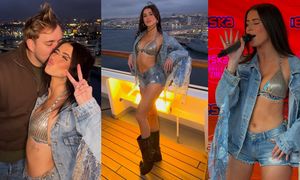 Roksana Węgiel w fikuśnym staniku i kusych szortach chałturzy na wycieczkowcu (ZDJĘCIA)