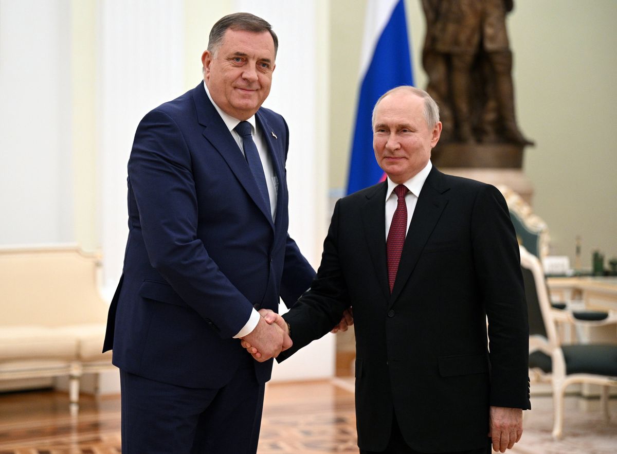 Milorad Dodik i Władimir Putin