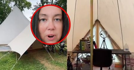Mieszka w namiocie. Do mamy z synem niedługo dołączy nowy mąż