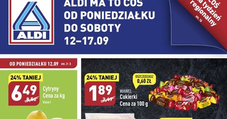 Aldi najnowsza gazetka od poniedziałku 12 września. Aldi gazetka 12.09-17.09