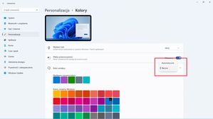 Windows 11: opcję Kolor wiodący zmieniamy na Ręczne