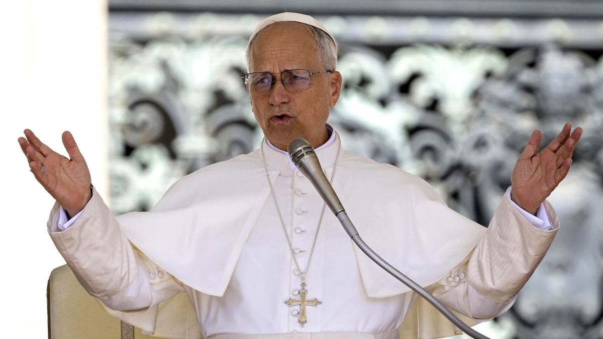 Pope Leo XIV leads the weekly General Audience in Saint Peter's Square, Vatican City, 25 June 2025. EPA/RICCARDO ANTIMIANI Dostawca: PAP/EPA.