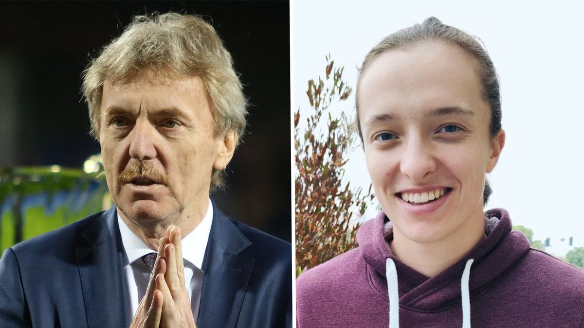 Na zdjęciu od lewej: Zbigniew Boniek i Iga Świątek