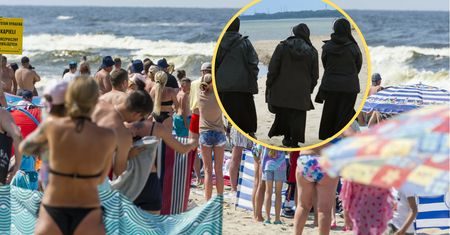 Naśmiewał się z zakonnic na plaży. Później poprosił o jedno
