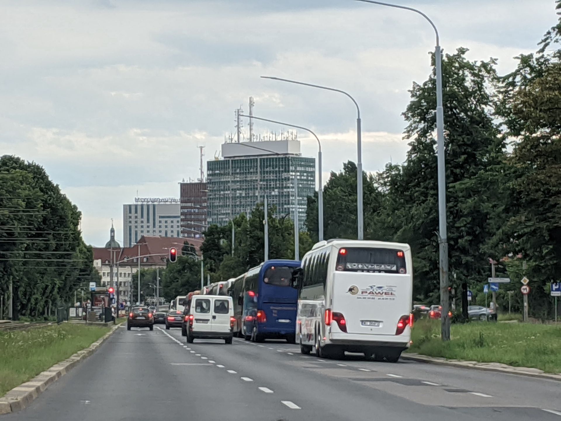 Protest przewoźników autokarowych w Gdańsku, fot. Ilona Raczyńska