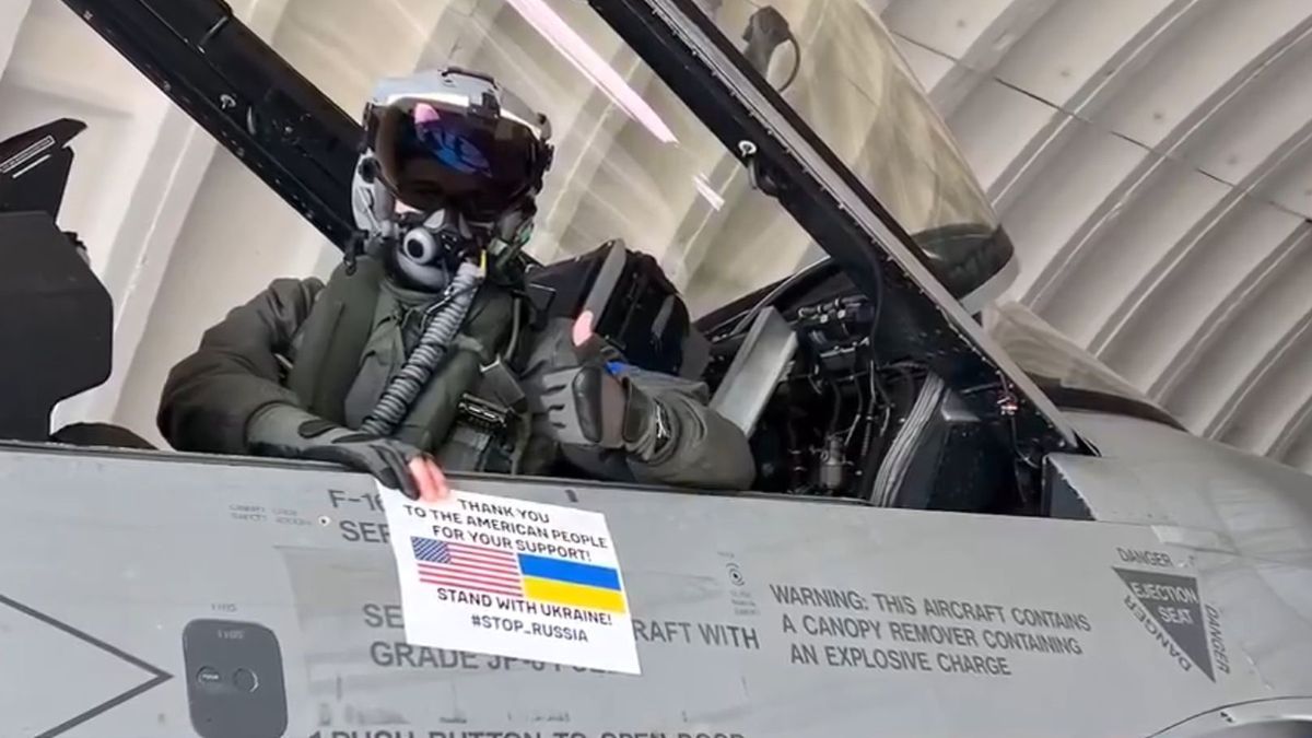 Ukraiński pilot opublikował nietypowe nagranie z F-16