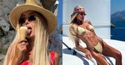 Julia Dybowska eksponuje EKSTREMALNIE SZCZUPŁĄ sylwetkę na jachcie