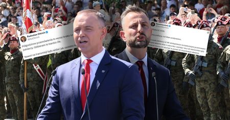 Politycy przemawiali, żołnierze stali w skwarze. Fala komentarzy