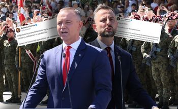 Politycy przemawiali, żołnierze stali w skwarze. Fala komentarzy