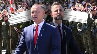 Politycy przemawiali, żołnierze stali w skwarze. Fala komentarzy
