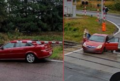 Katowice: dramatyczne chwile na przejeździe kolejowym. Auto zepsuło się na torach