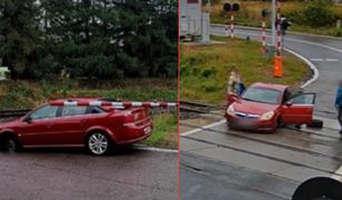 Katowice: dramatyczne chwile na przejeździe kolejowym. Auto zepsuło się na torach