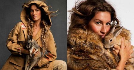 Gisele Bundchen męczy zwierzęta w paryskim "Vogue'u"