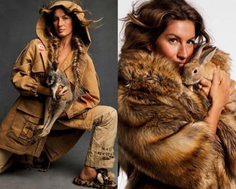 Gisele Bundchen męczy zwierzęta w paryskim "Vogue'u"