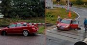 Katowice: dramatyczne chwile na przejeździe kolejowym. Auto zepsuło się na torach
