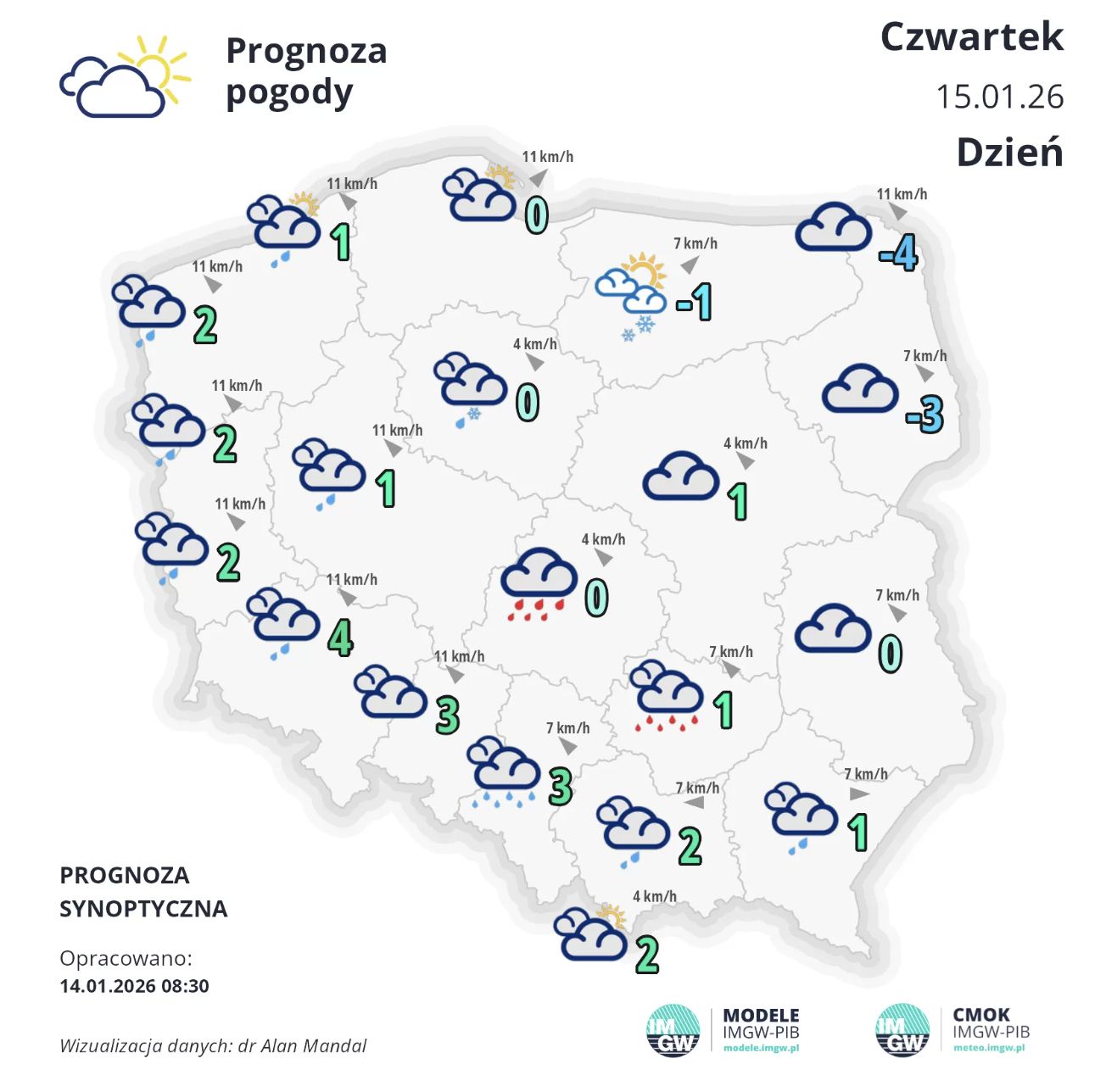 Prognoza pogody na czwartek