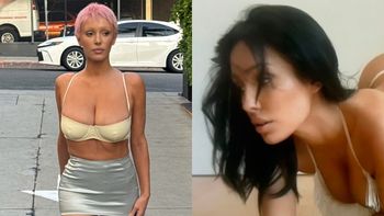 Bianca Censori NA CZWORAKACH wypina pupę "zasłoniętą" cienkim paskiem (FOTO)