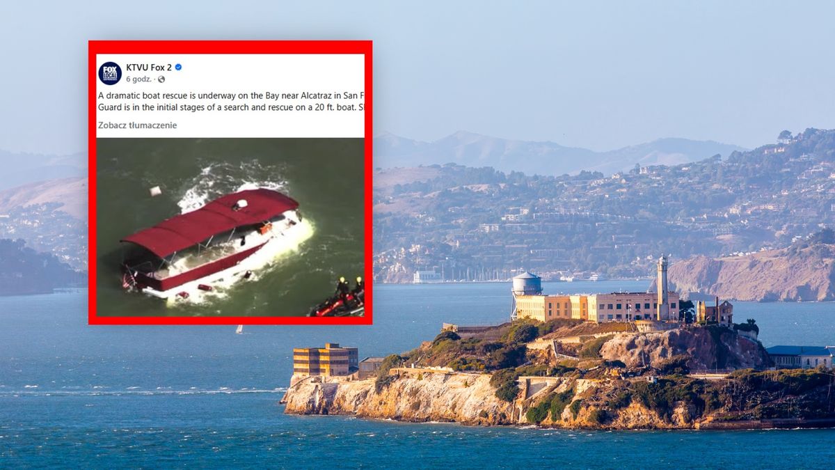 W pobliżu Alcatraz w wywrotce łodzi jedna osoba zginęła