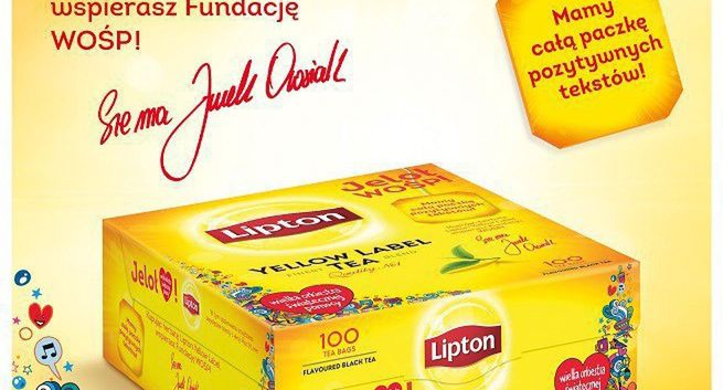 Lipton w limitowanych opakowaniach z okazji finału Wielkiej Orkiestry Świątecznej Pomocy