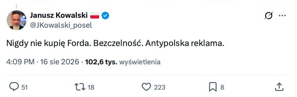 Wpis Janusza Kowalskiego