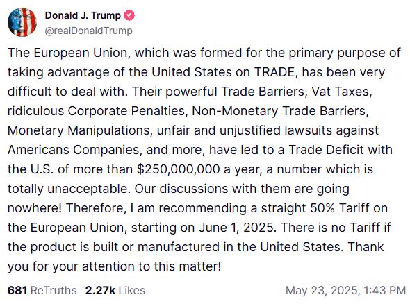Donald Trump's post