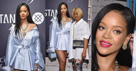 Rihanna promuje skarpety u boku mamy