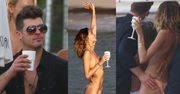Robin Thicke bawi się na plaży ze swoją młodą dziewczyną (ZDJĘCIA)