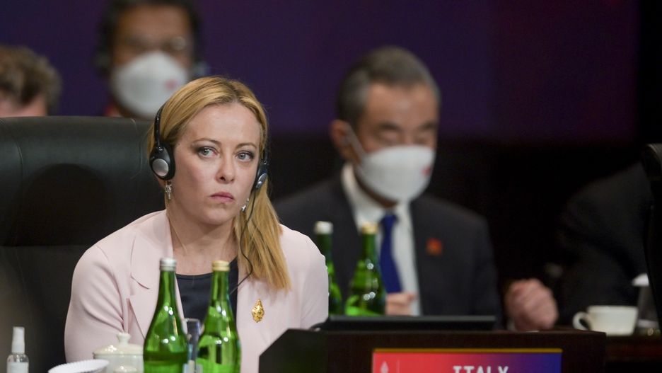 Italy's Prime Minister Giorgia Meloni attends a working session on energy and food security during the G20 Leaders Summit in Bali, Indonesia, 15 November 2022. The 17th Group of Twenty (G20) Heads of State and Government Summit runs from 15 to 16 November 2022. EPA/BAY ISMOYO / POOL Dostawca: PAP/EPA.