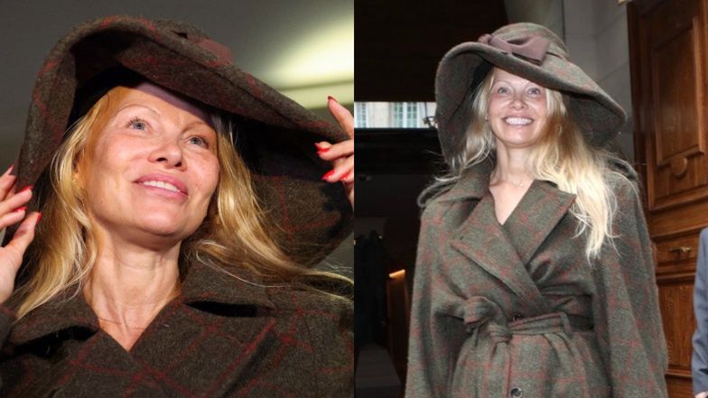 56-letnia Pamela Anderson przybyła na pokaz mody BEZ MAKIJAŻU. Zachwyca? (ZDJĘCIA)
