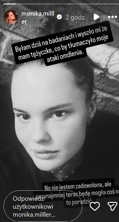 Monika Miller była na badaniach