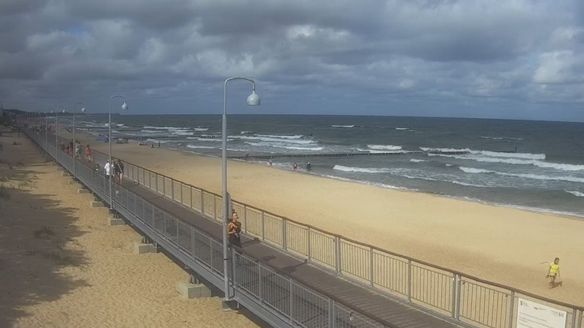 Pustki na plaży w Mielnie