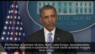 Obama przestrzega Rosję przed "konsekwencjami" ich działań na Ukrainie