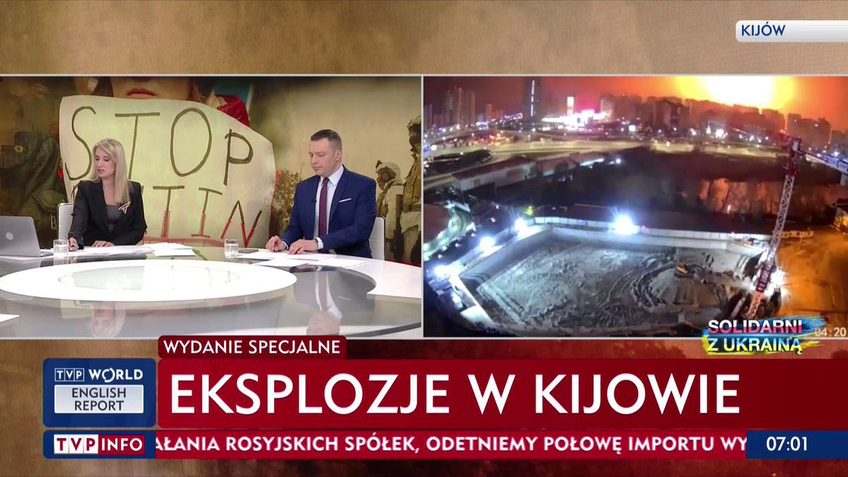 Największe polskie stacje telewizyjne relacjonują wojnę na Ukrainie jednogłośnie