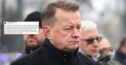 Błaszczak chciał uderzyć w Tuska. Przy wpisie pojawiła się notatka