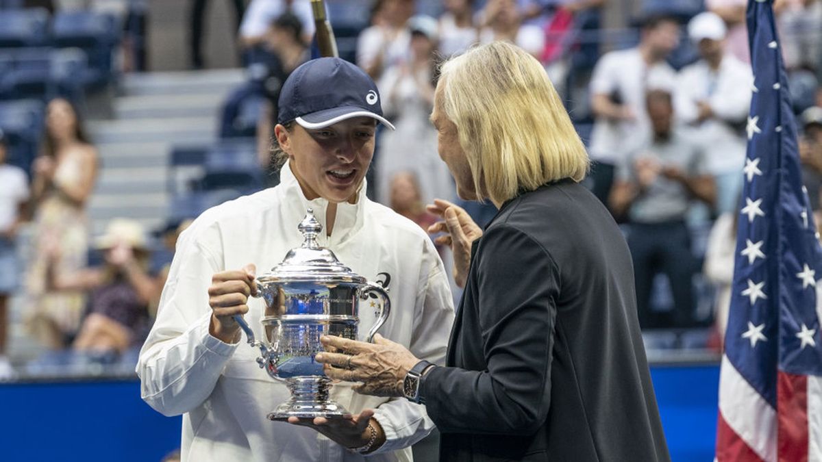 Iga Świątek i Martina Navratilova