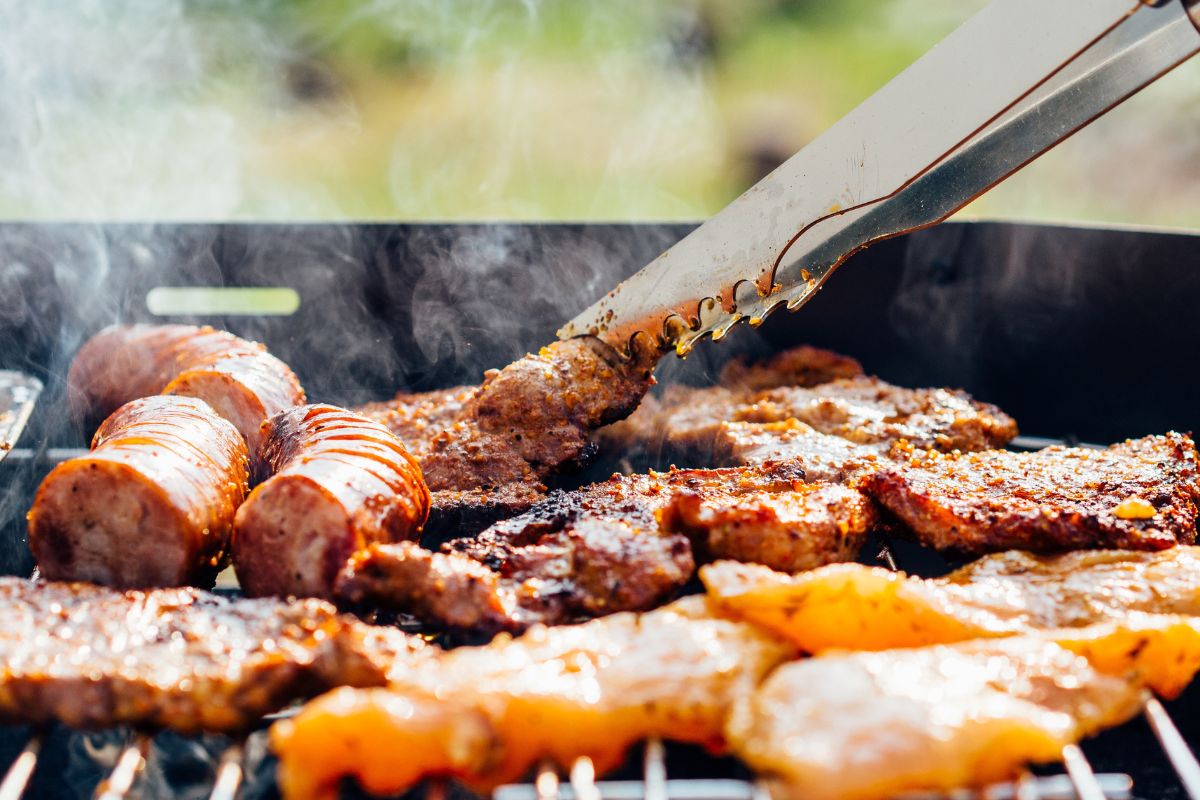 Marinade gives the pork neck flavor and tenderness.