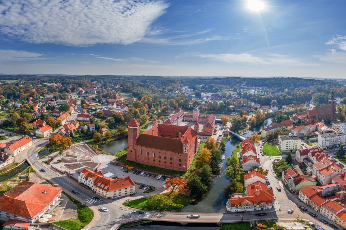 Lidzbark Warmiński z lotu ptaka
