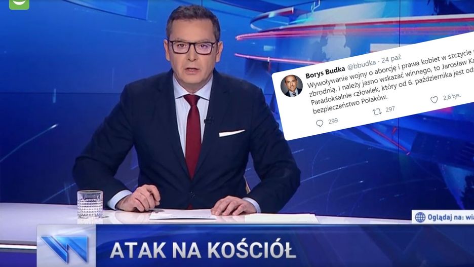 Wpadka "Wiadomości" z wpisem Borysa Budki na Twitterze