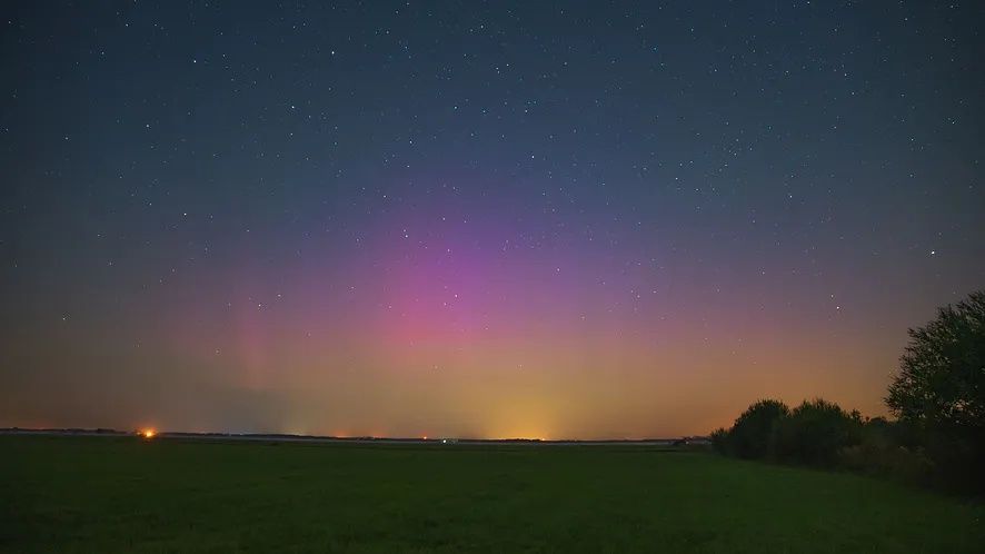 Zorza polarna nad Polską