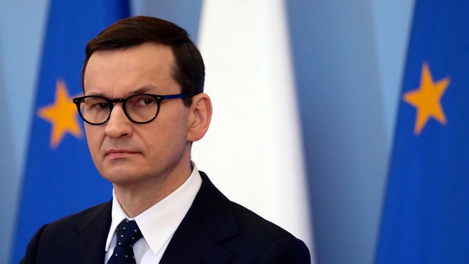 Mateusz Morawiecki i Jacek Sasin o tarczy antyinflacyjnej
Fot. Piotr Molecki/East News, Warszawa, 25.11.2021. KPRM. Konferencja prasowa premiera Mateusza Morawieckiego i oraz wicepremiera, ministra aktywow panstwowych Jacka Sasina na temat tarczy inflacyjnej.
N/z: Mateusz Morawiecki
Piotr Molecki