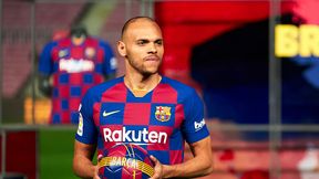 La Liga. Martin Braithwaite zaprezentowany w Barcelonie. Wpadka na prezentacji (wideo)