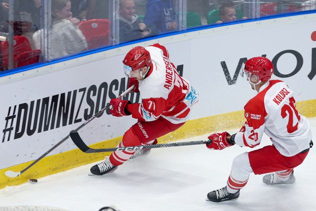 Polak Marcin Kolusz (P) i Niklas Andersen (L) z Danii (PAP)