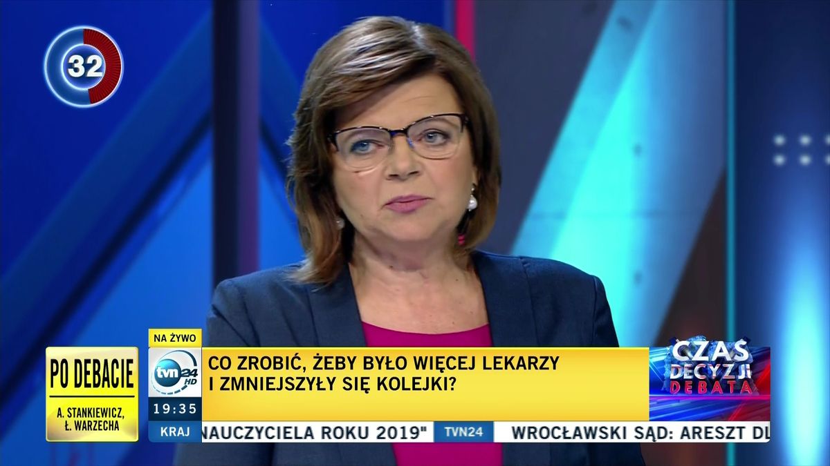 Wybory parlamentarne 2019. Izabela Leszczyna jedyną kobietą podczas debaty TVN24
