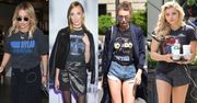 Celebrytki noszą koszulki z zespołami