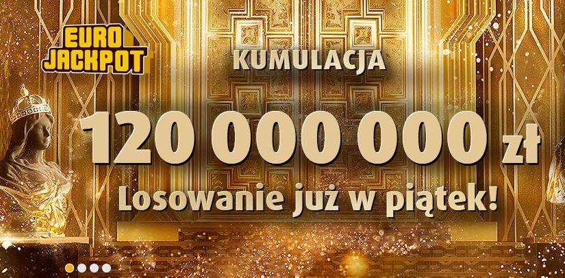 120 mln zł w najbliższym losowaniu Eurojackpot. 10 sierpnia kolejna szansa na rozbicie kumulacji