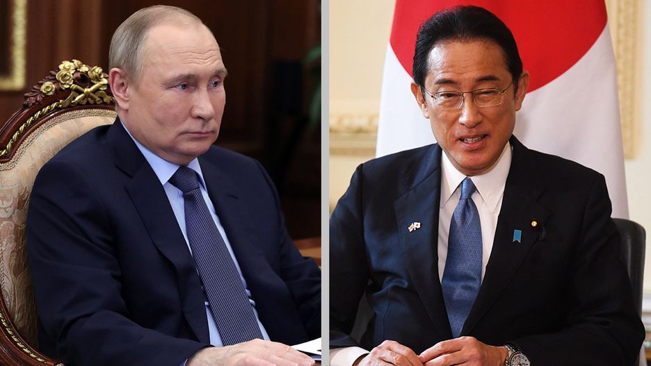 Władimir Putin i Fumio Kishida Fot.: PAP/EPA/NEIL HALL / POOLPAP/EPA/MIKHAIL KLIMENTYEV / KREMLIN / SPUTNIK / POOL