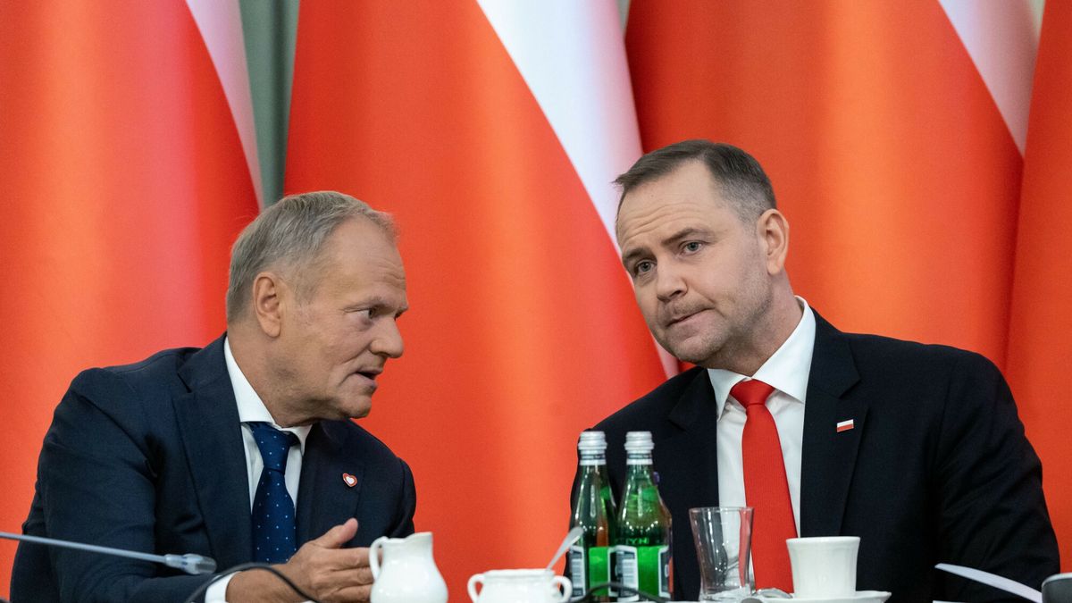 Donald Tusk i Karol Nawrocki