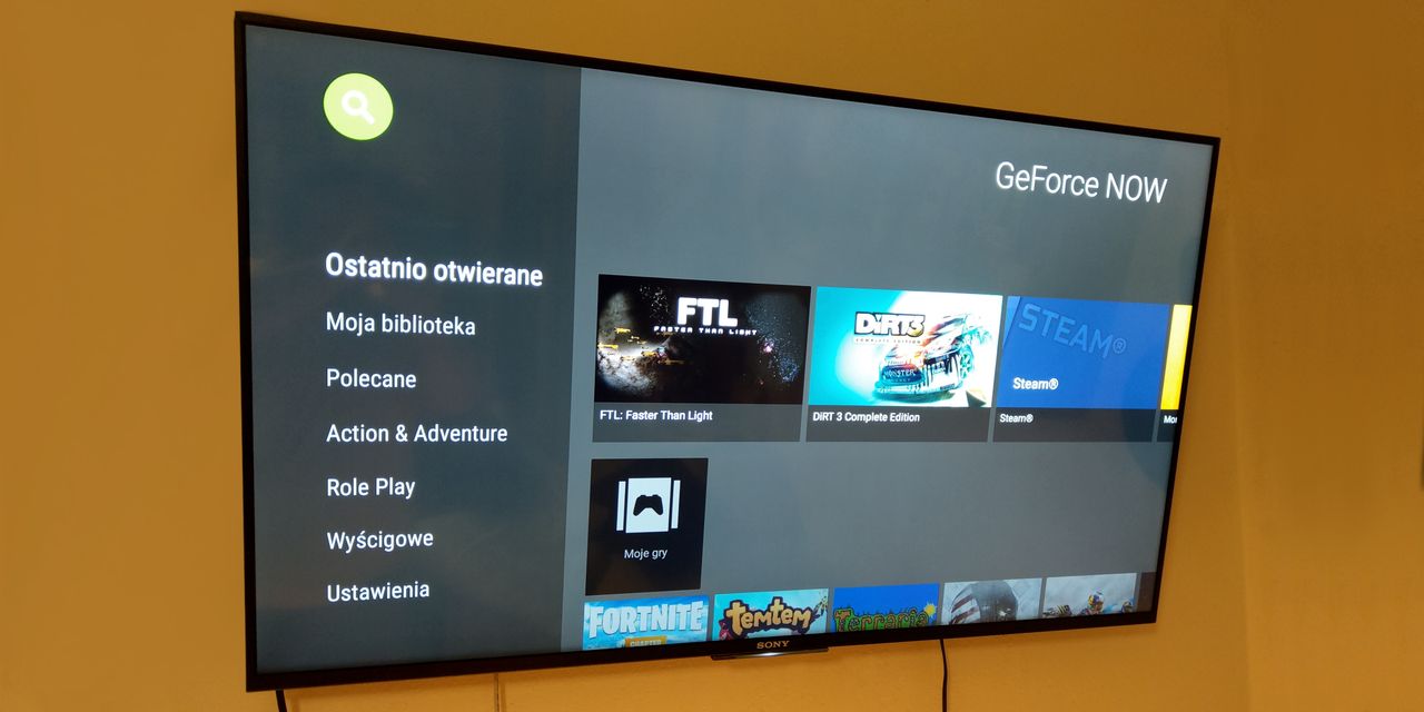 GeForce Now można zainstalować na dowolnym sprzęcie z Android TV (fot. Jan Domański, dobreprogramy)