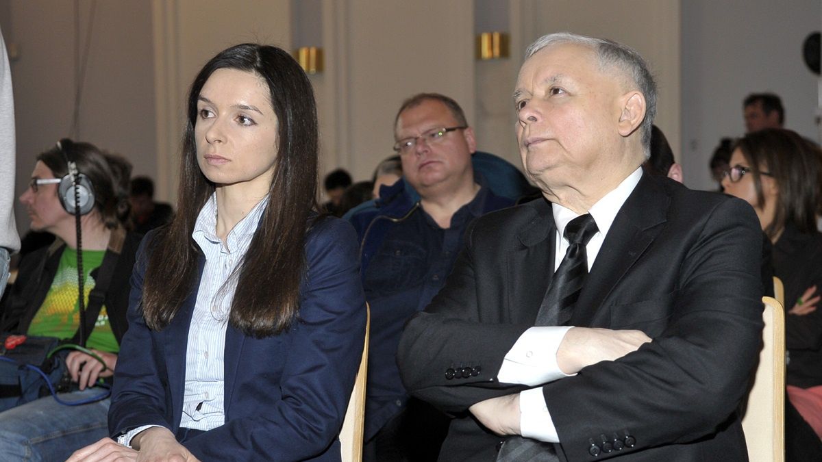 Marta Kaczyńska i jej stryj Jarosław Kaczyński. 